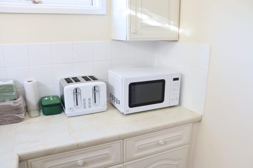 Kitchenette toaster and microwave
